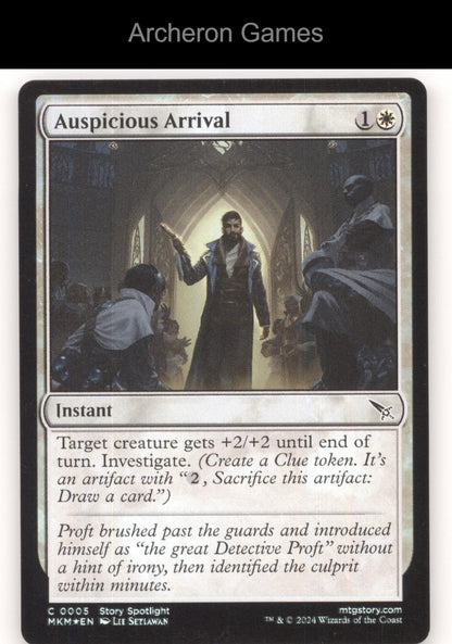 Auspicious Arrival 5 C MTG Card Murders at Karlov Manor
