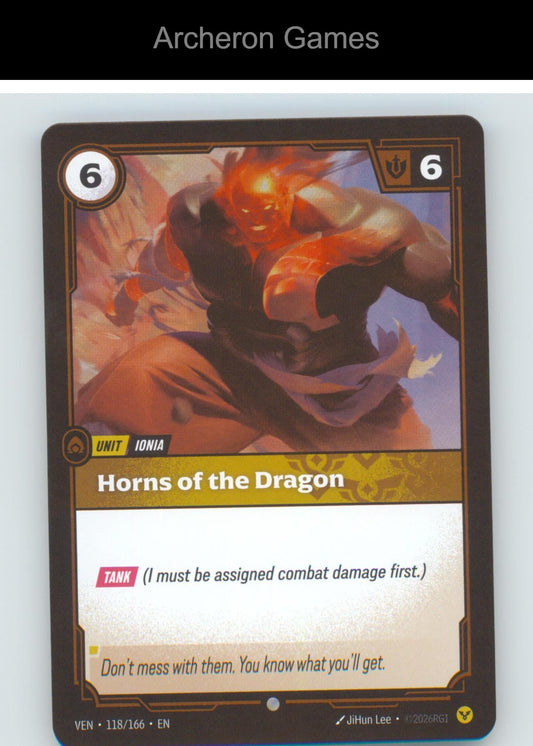 Horns of the Dragon VEN 118/166 C Vendetta Riftbound Card Foil