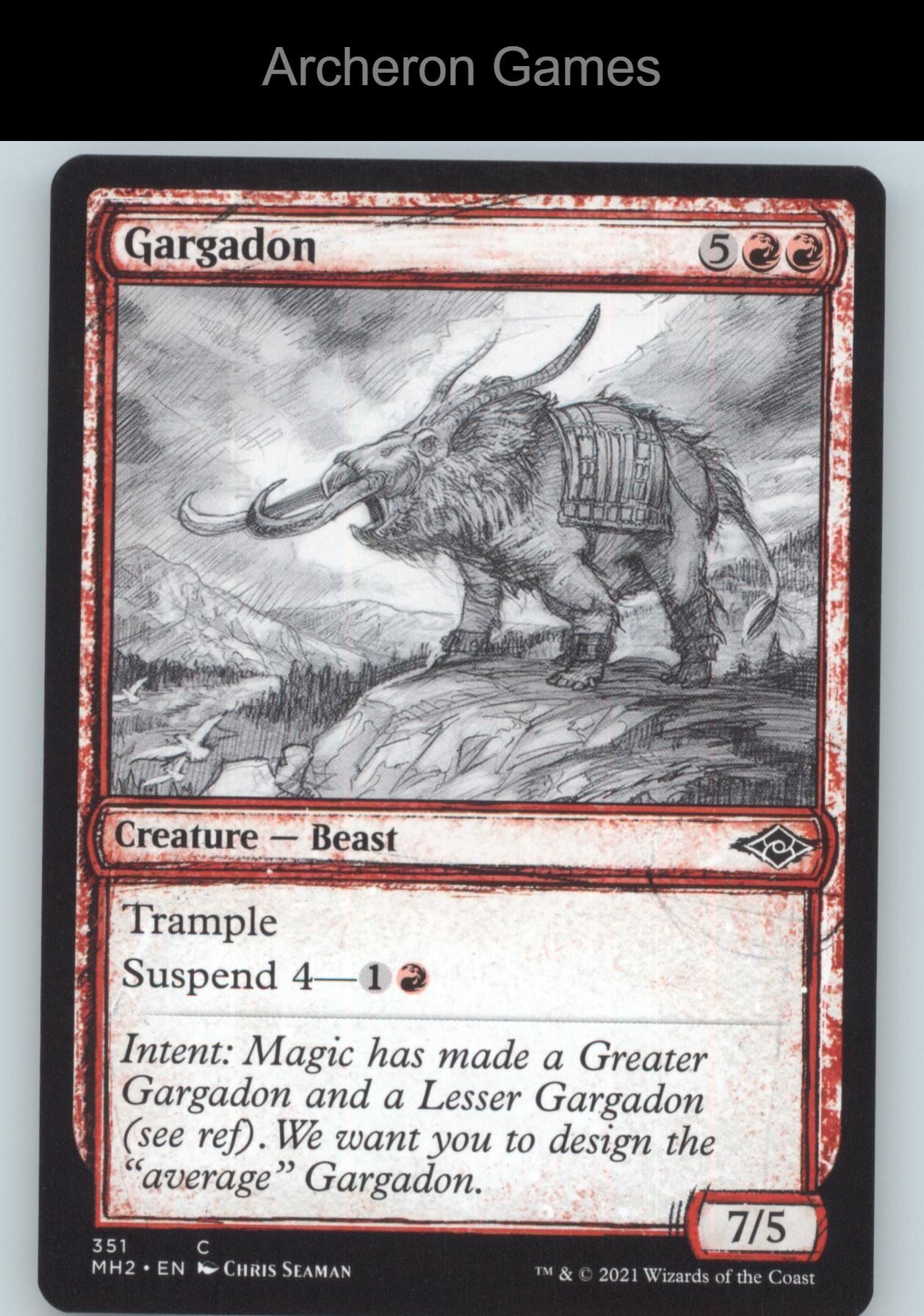 Gargadon (Showcase) 351 C MTG Card Modern Horizons 2