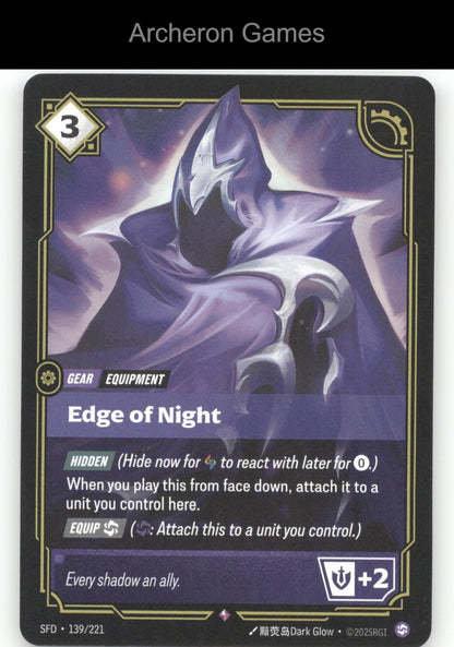 Edge of Night SFD 139/221 R  Card Spiritforged