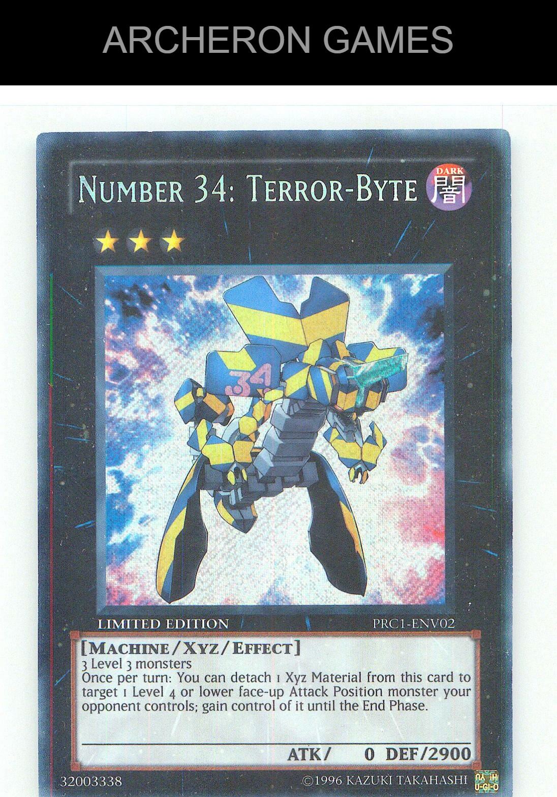 Number 34: Terror-Byte SEC YUGIOH Card Limited