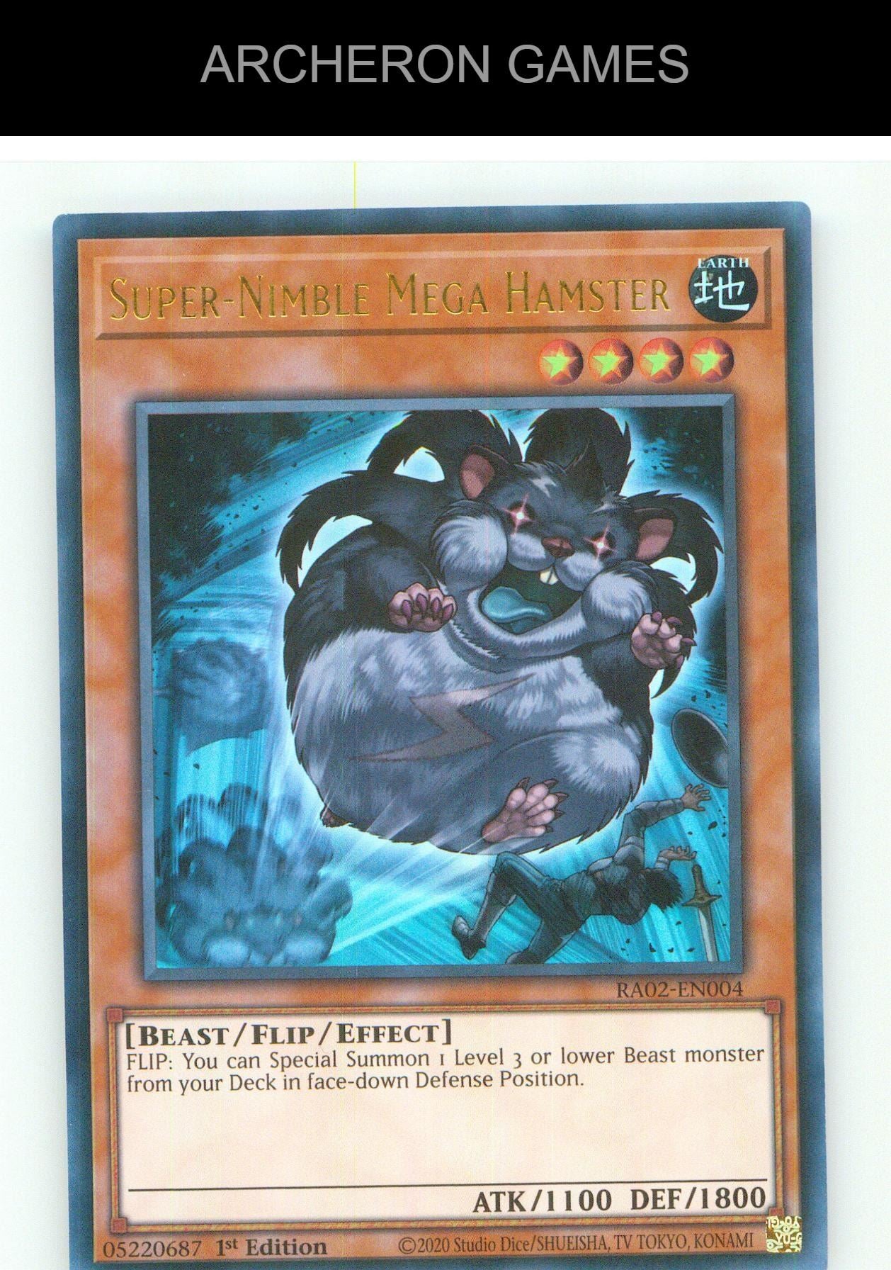 Super-Nimble Mega Hamster (UR) UR YUGIOH Card 1st Edition