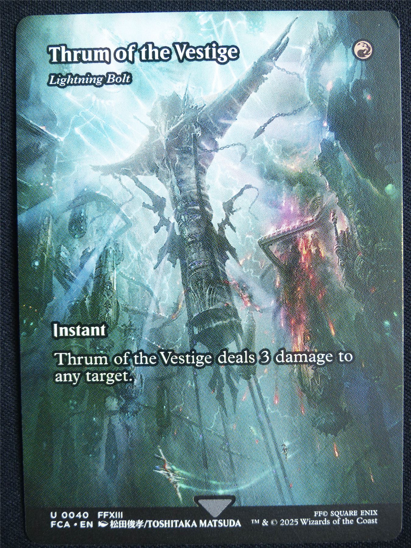 Thrum of the Vestige / Lightning Bolt Borderless - FCA - Mtg Card #5OO