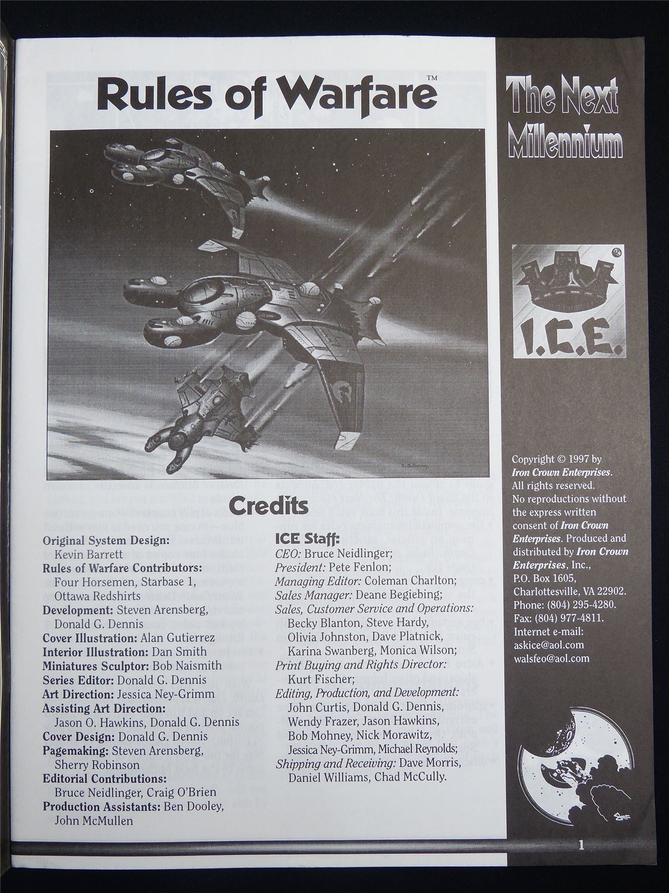 Silent Death: Rules of Warfare Miniatures Sourcebook - I.C.E. Booklet #2R0