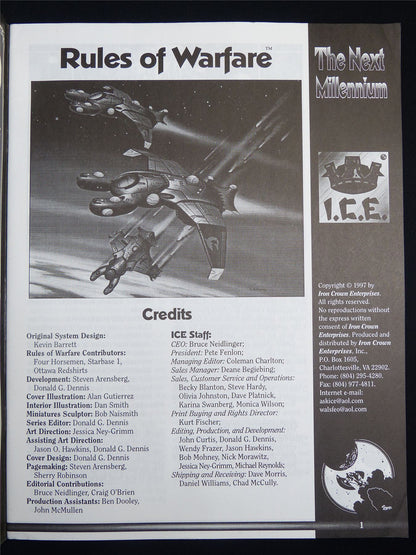 Silent Death: Rules of Warfare Miniatures Sourcebook - I.C.E. Booklet #2R0