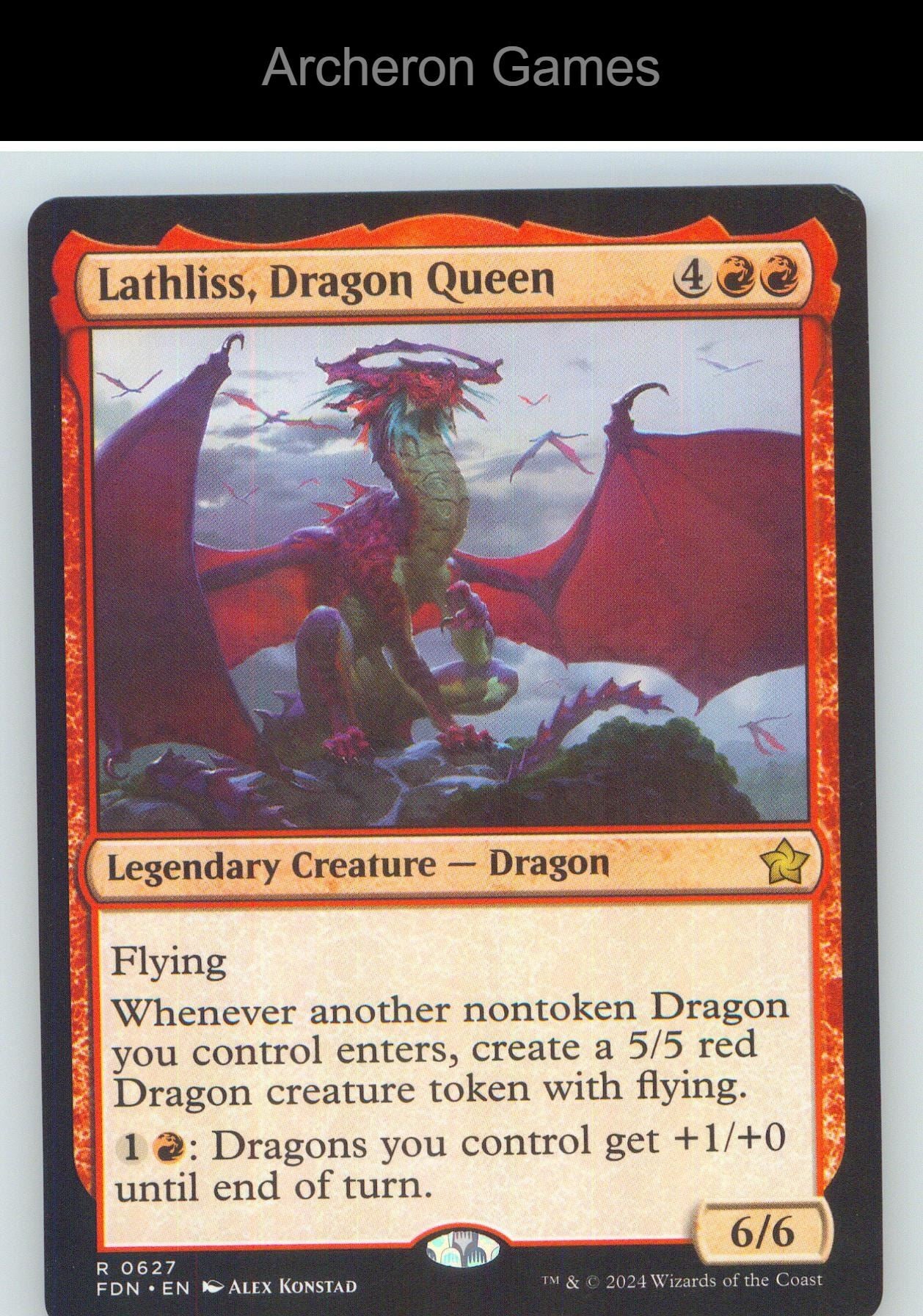 Lathliss, Dragon Queen FDN 627 R MTG Card NM/EX+