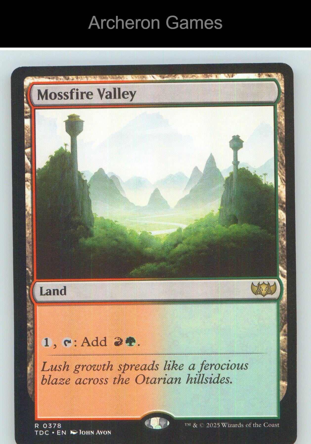 Mossfire Valley TDC 378 R MTG Card NM/EX+