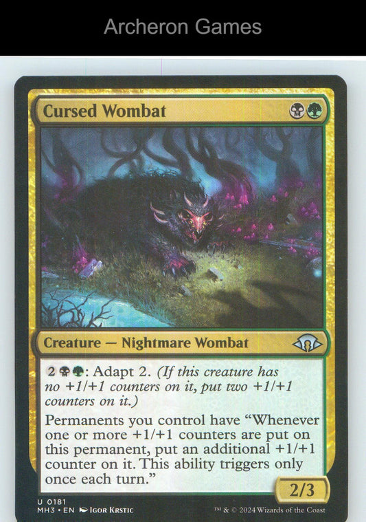 Cursed Wombat MH3 181 UC MTG Card NM/EX+