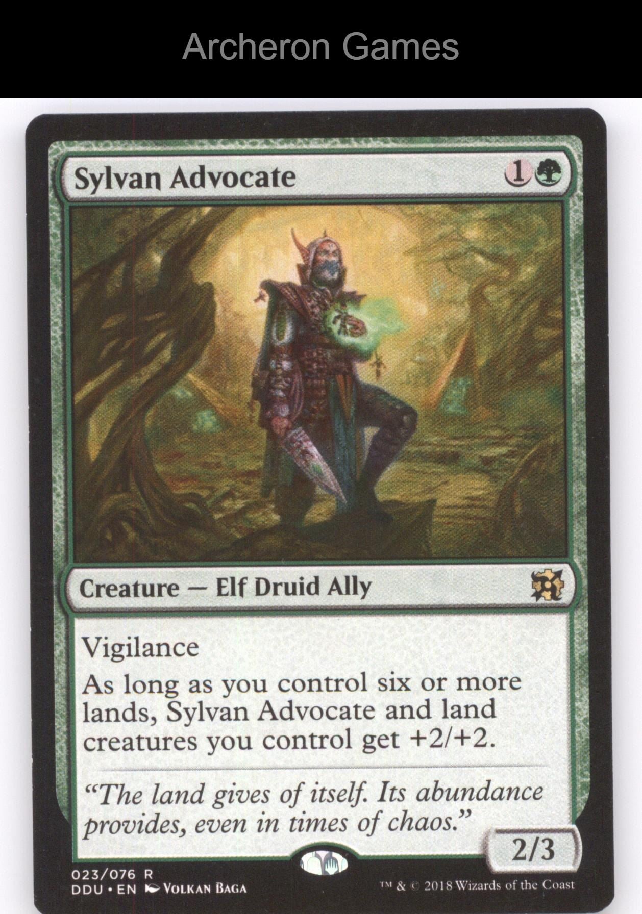 Sylvan Advocate 23 R MTG Card Duel Decks: Elves vs. Inventors