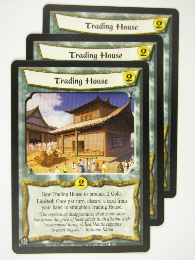 Vintage L5R Cards: TRADING HOUSE x3 # 17A12