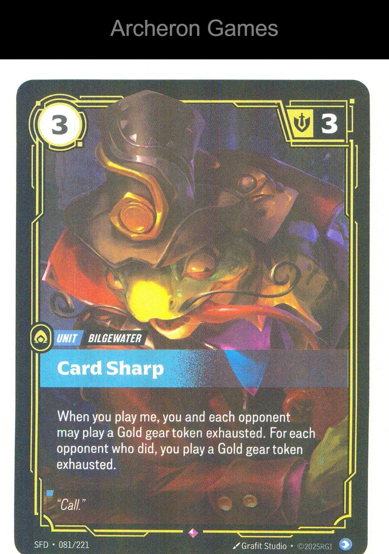 Card Sharp SFD 081/221 R Spiritforged Riftbound Card Foil