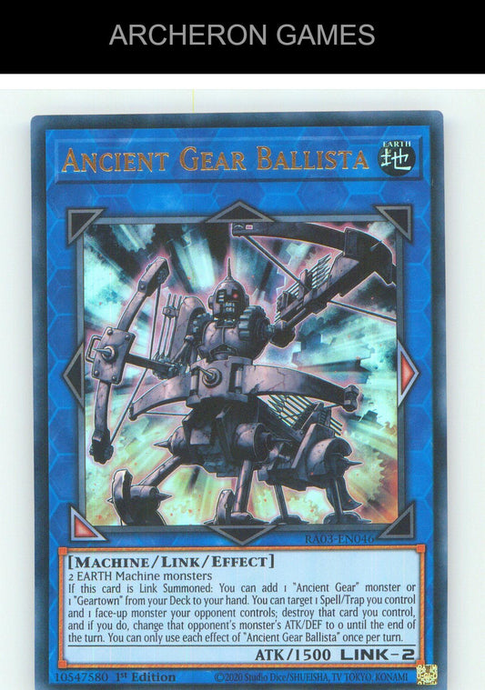 Ancient Gear Ballista (UR) UR YUGIOH Card 1st Edition