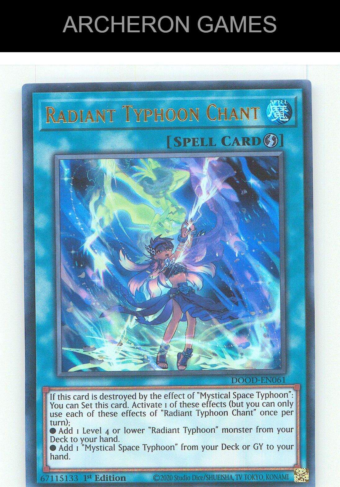 Radiant Typhoon Chant Ultra Rare YUGIOH Card 1st Edition