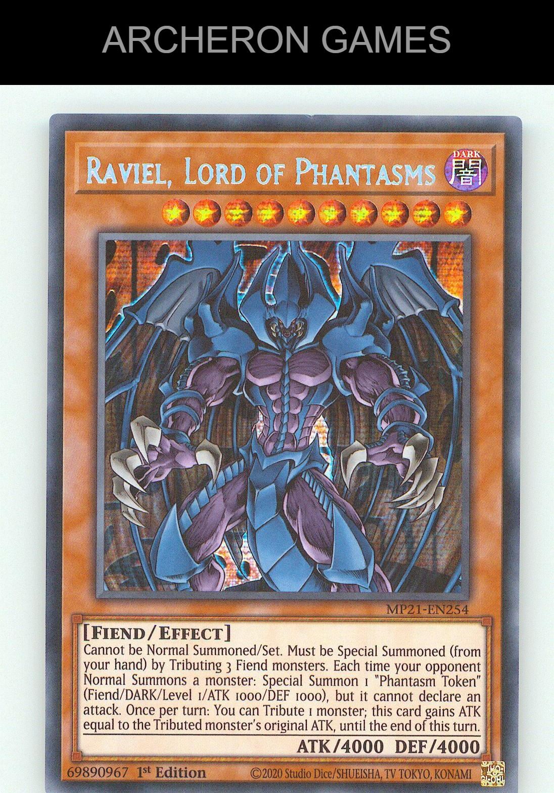 Raviel, Lord of Phantasms SEC YUGIOH Card