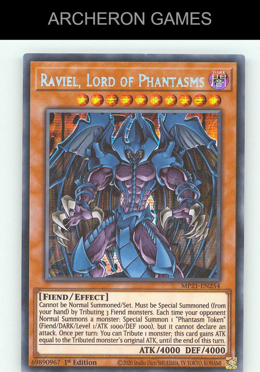 Raviel, Lord of Phantasms SEC YUGIOH Card