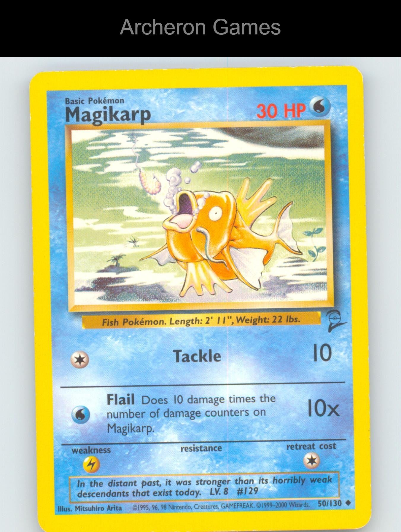 Pokemon Card Magikarp B2 50/130 UC Base Set 2