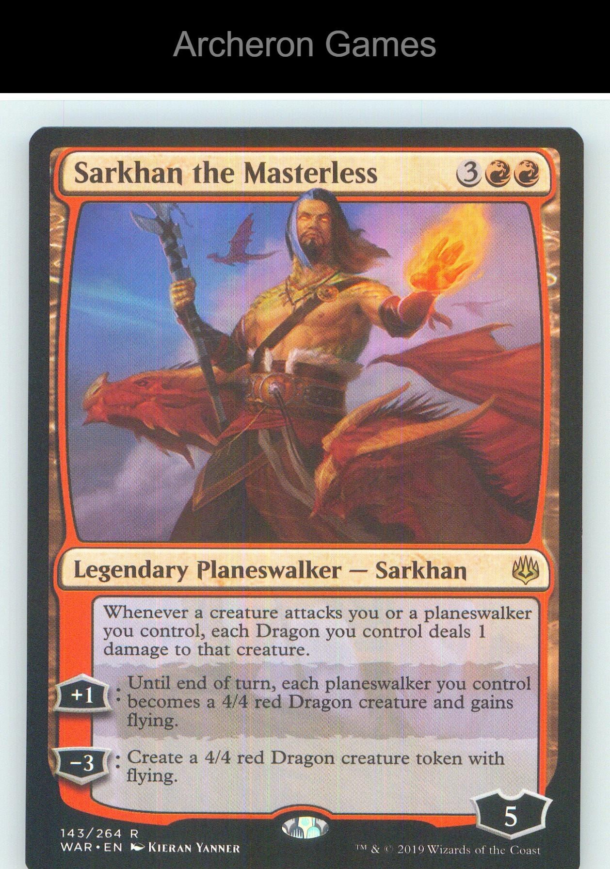 Sarkhan the Masterless WAR 143 R MTG Card NM/EX+