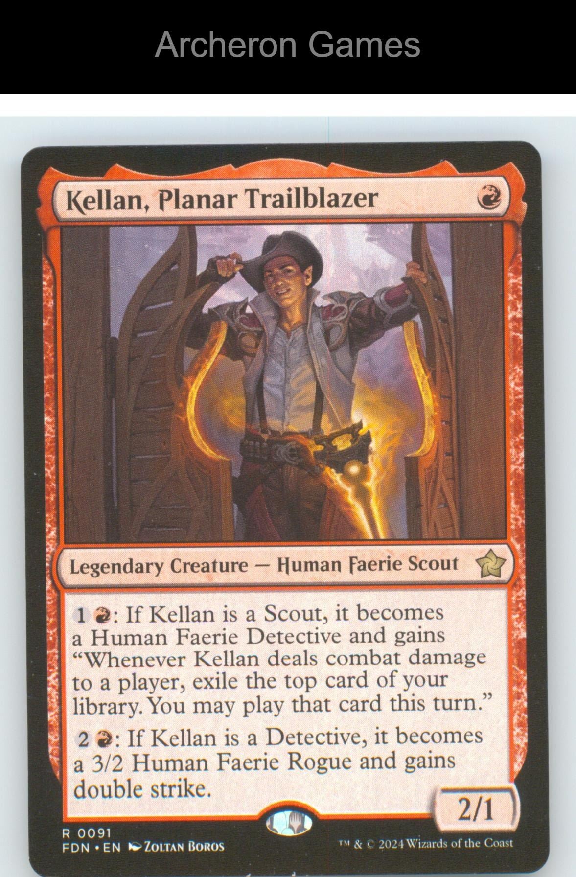 Kellan, Planar Trailblazer FDN 91 R MTG Card NM/EX+