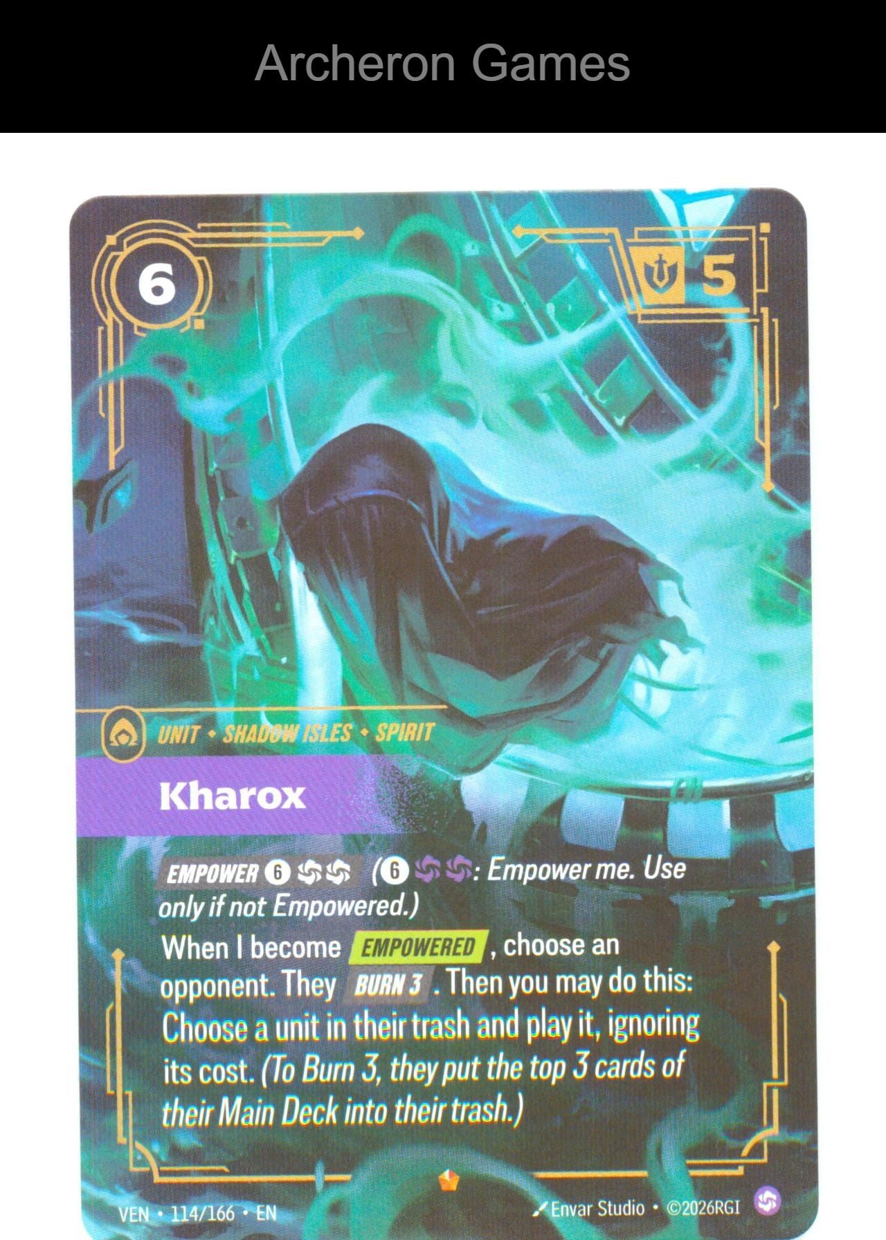 Kharox VEN 114/166 Epic Vendetta Riftbound Card Foil