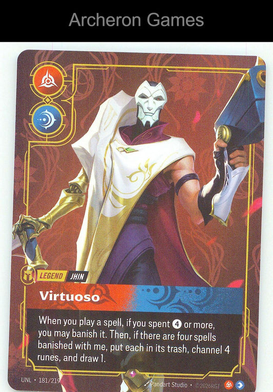 Jhin - Virtuoso UNL 181/219 R Unleashed Riftbound Card