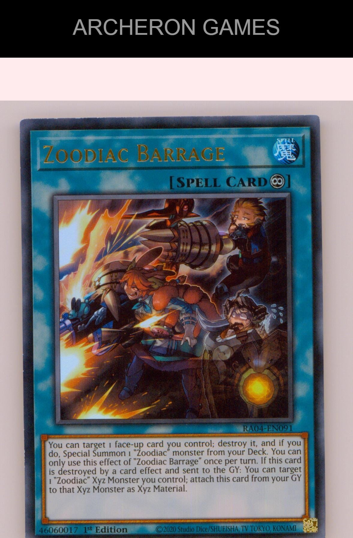 Zoodiac Barrage (UR) Ultra Rare YUGIOH Card 1st Edition