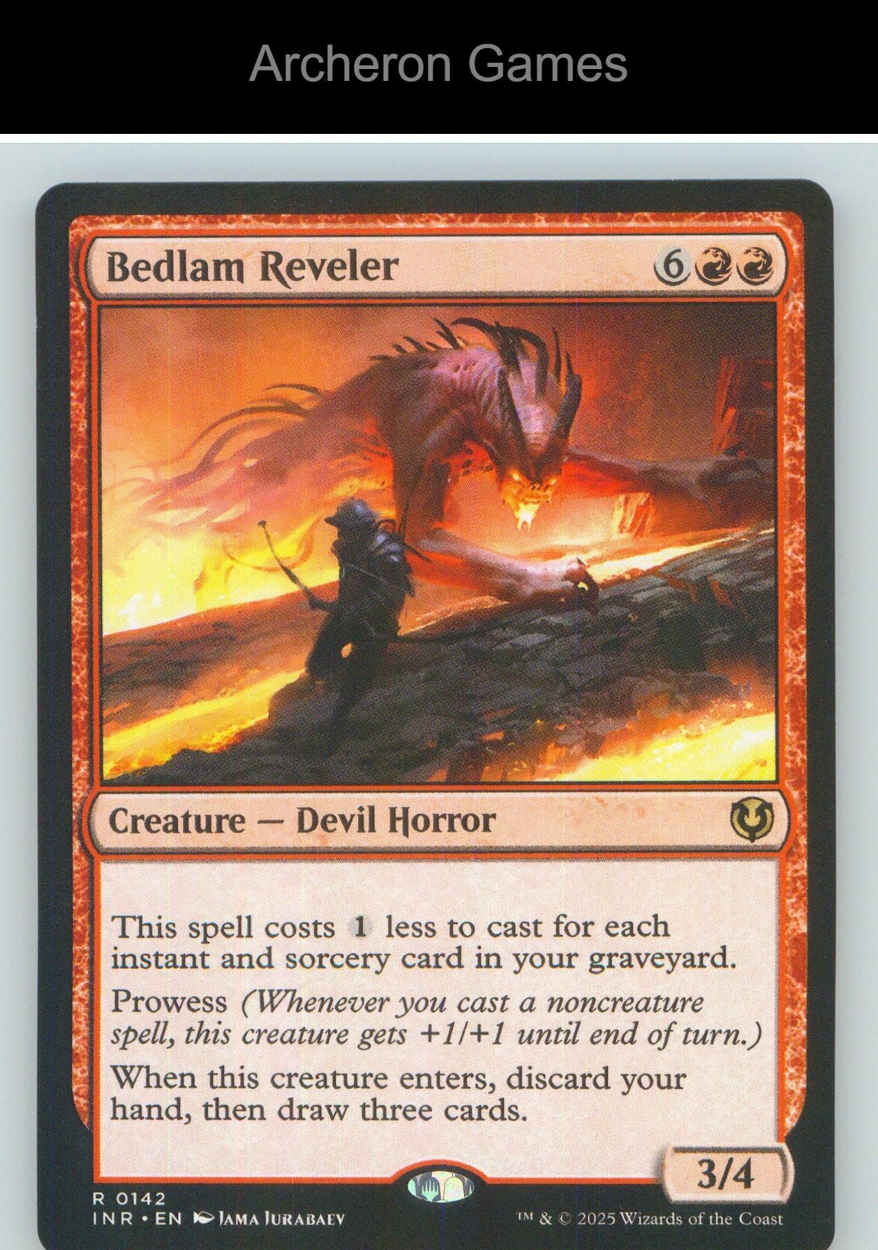 Bedlam Reveler INR 142 R MTG Card NM/EX+
