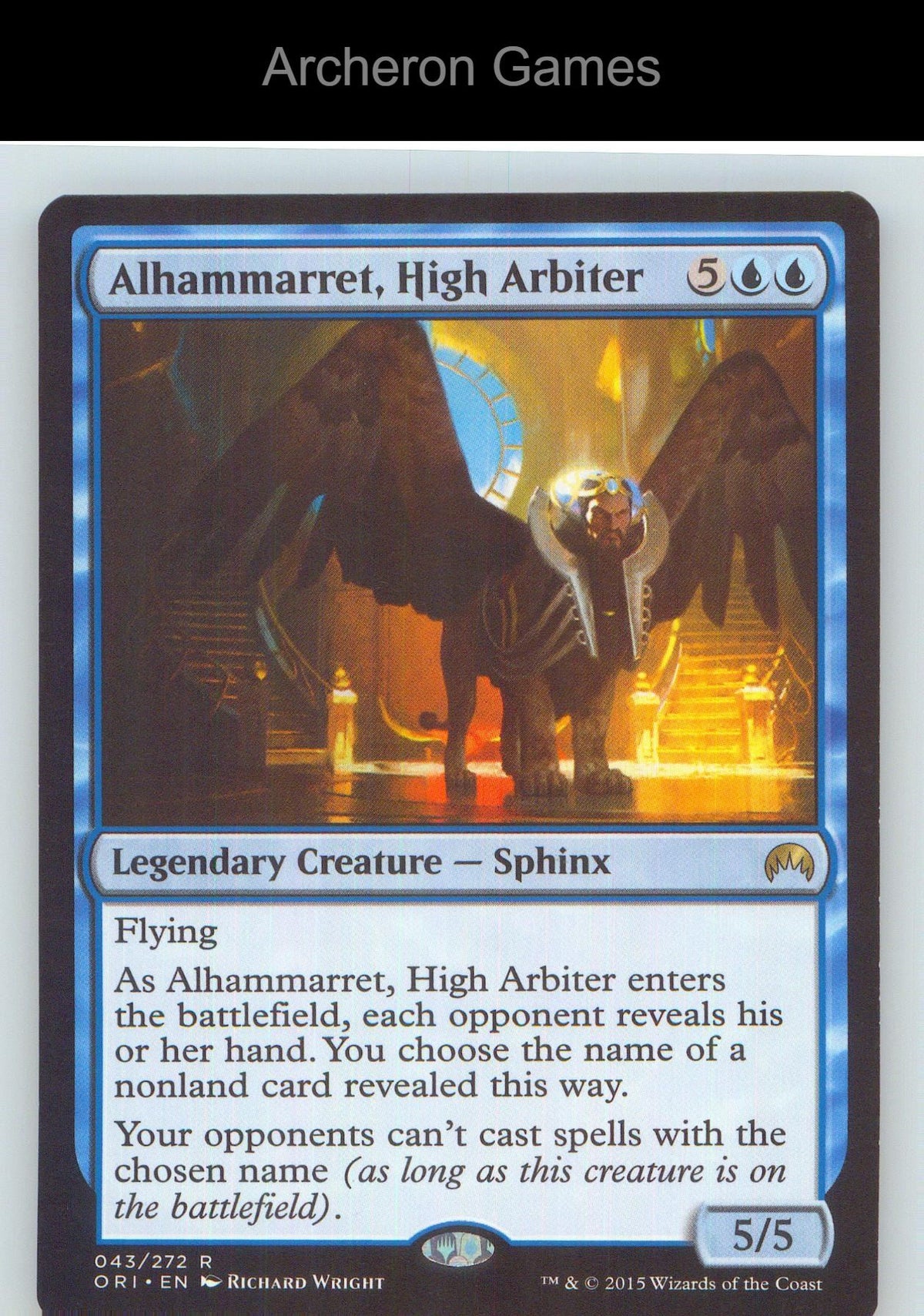 Alhammarret, High Arbiter ORI 43 R MTG Card NM/EX+