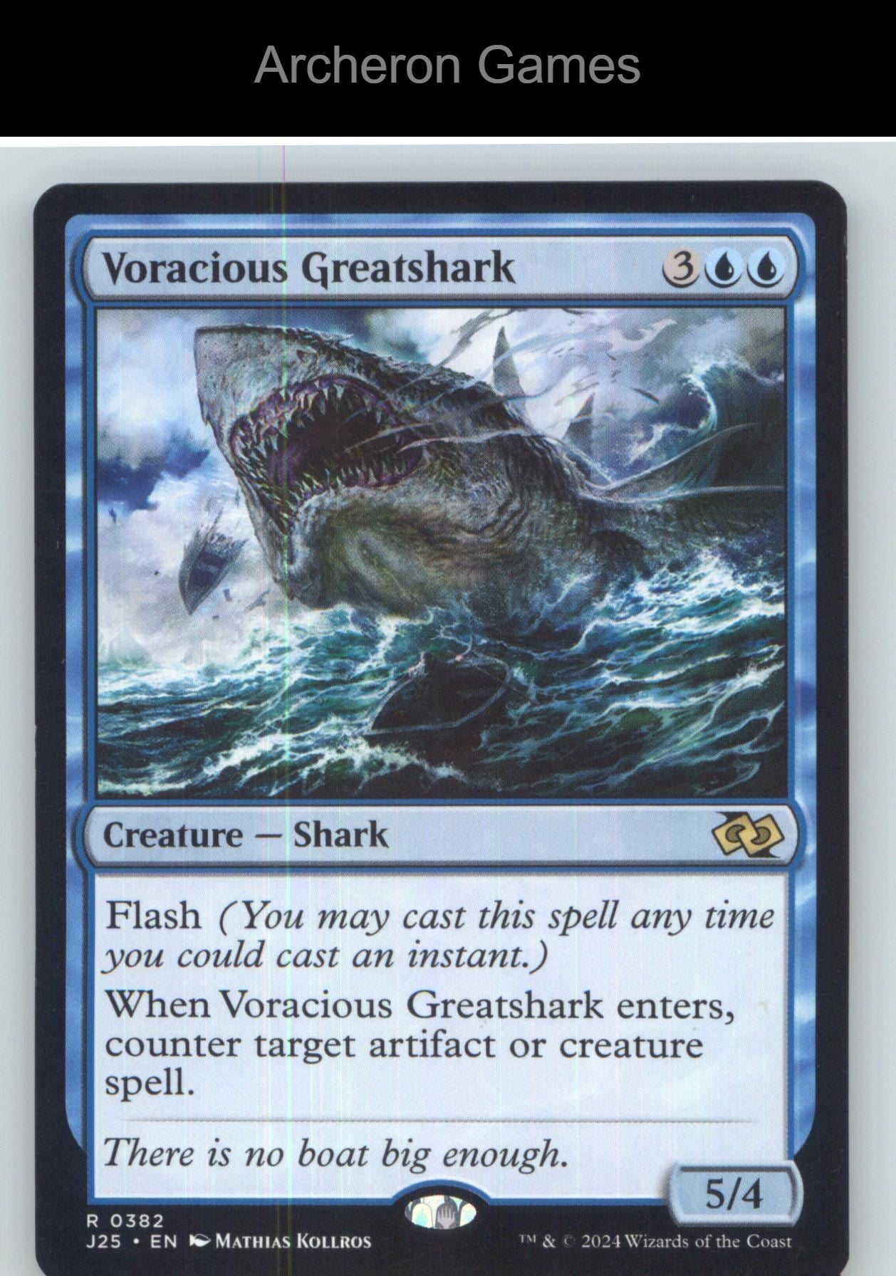 Voracious Greatshark J25 382 R MTG Card NM/EX+