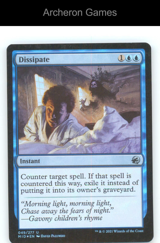 Dissipate MID 49 UC MTG Card Innistrad: Midnight Hunt Foil