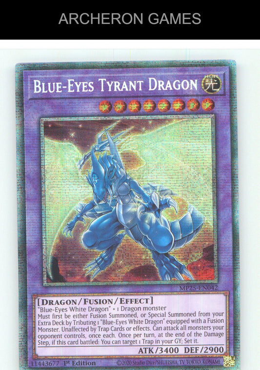 Blue-Eyes Tyrant Dragon Starlight Rare YUGIOH Card 1st Edition