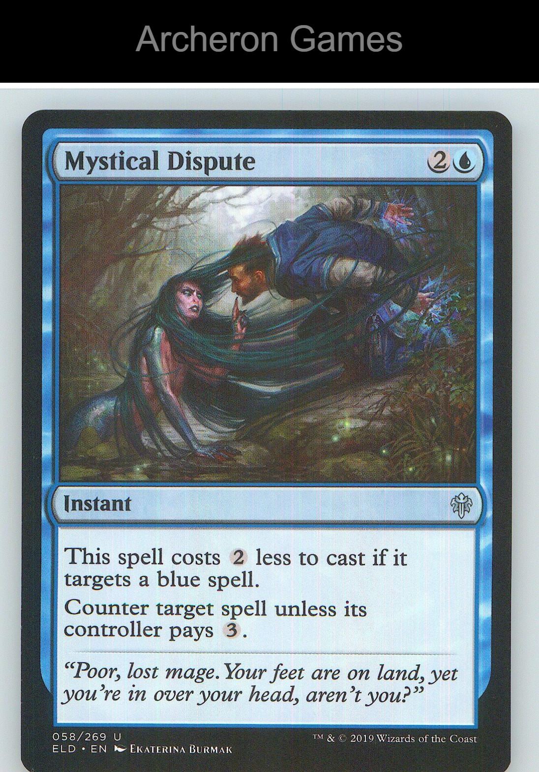 Mystical Dispute ELD 58 UC MTG Card NM/EX+