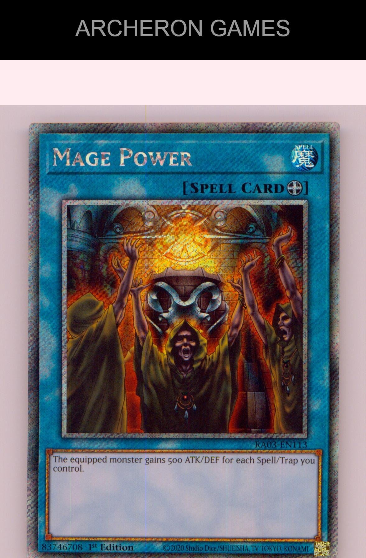 Mage Power (Platinum Secret Rare) Platinum Secret Rare YUGIOH Card 1st Edition