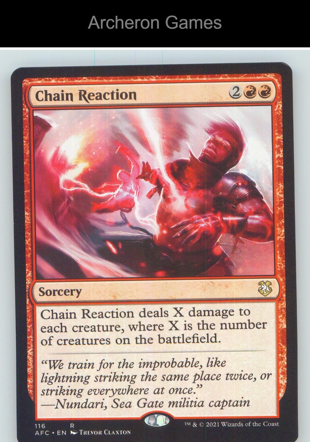 Chain Reaction AFC 116 R MTG Card NM/EX+