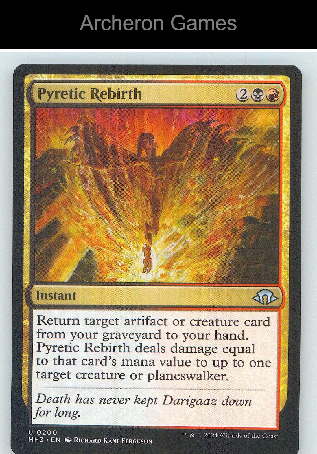 Pyretic Rebirth MH3 200 UC MTG Card NM/EX+