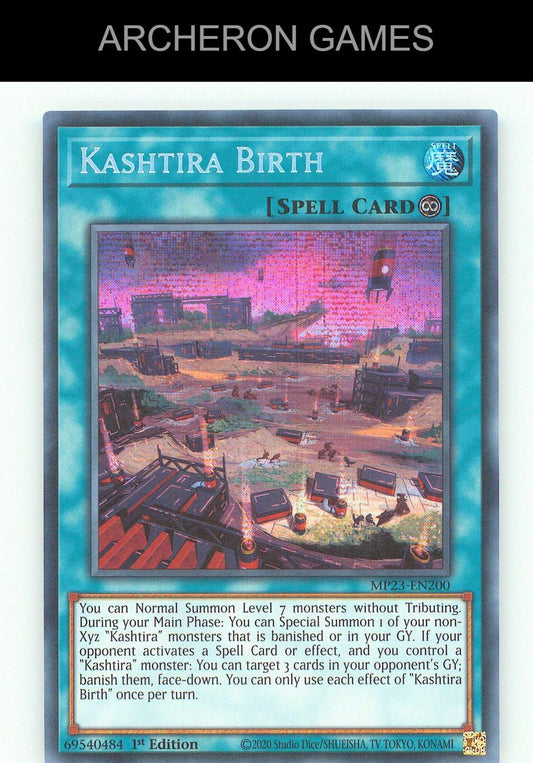 Kashtira Birth SEC YUGIOH Card