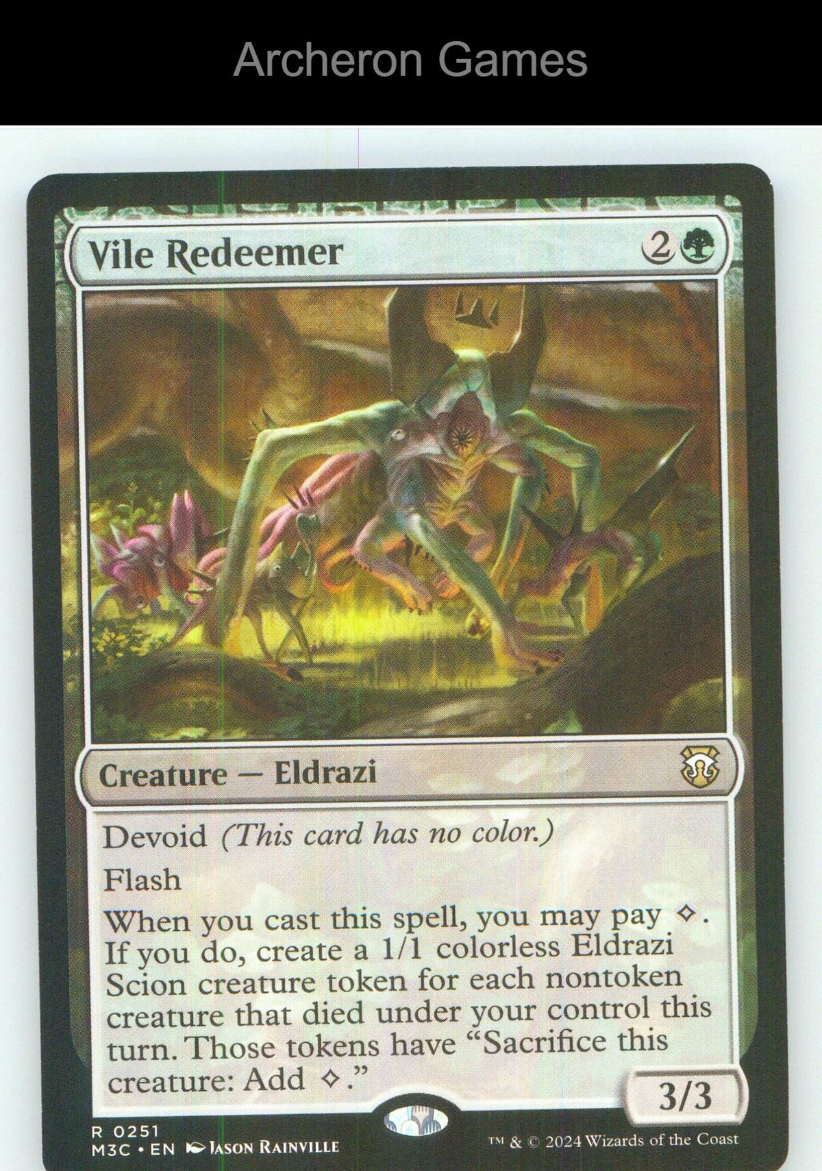 Vile Redeemer (Ripple Foil) 251 R MTG Card NM/EX+