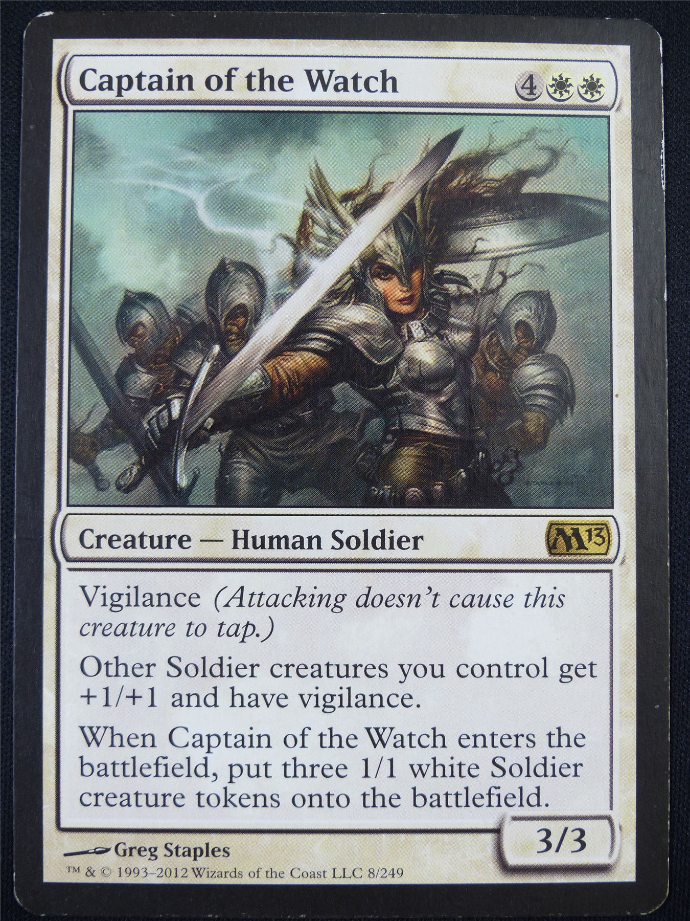 Captain of the Watch played - M13 - Mtg Card #57M