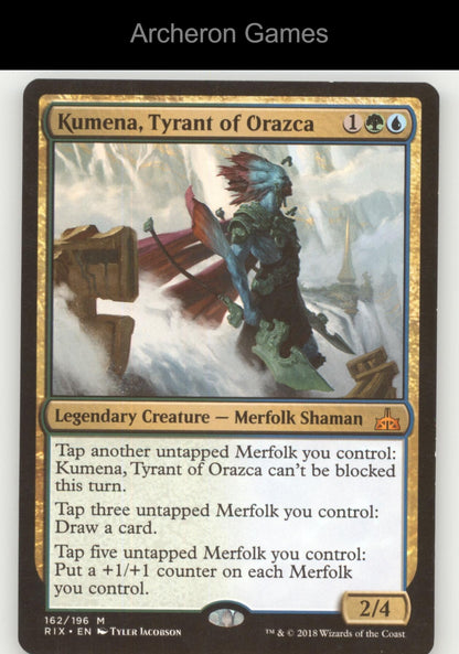 Kumena, Tyrant of Orazca 162 Mythic MTG Card Rivals of Ixalan