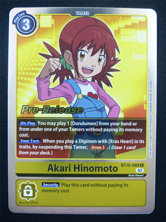 Akari Hinomoto BT10-089 R Promo - Digimon Card #20Q