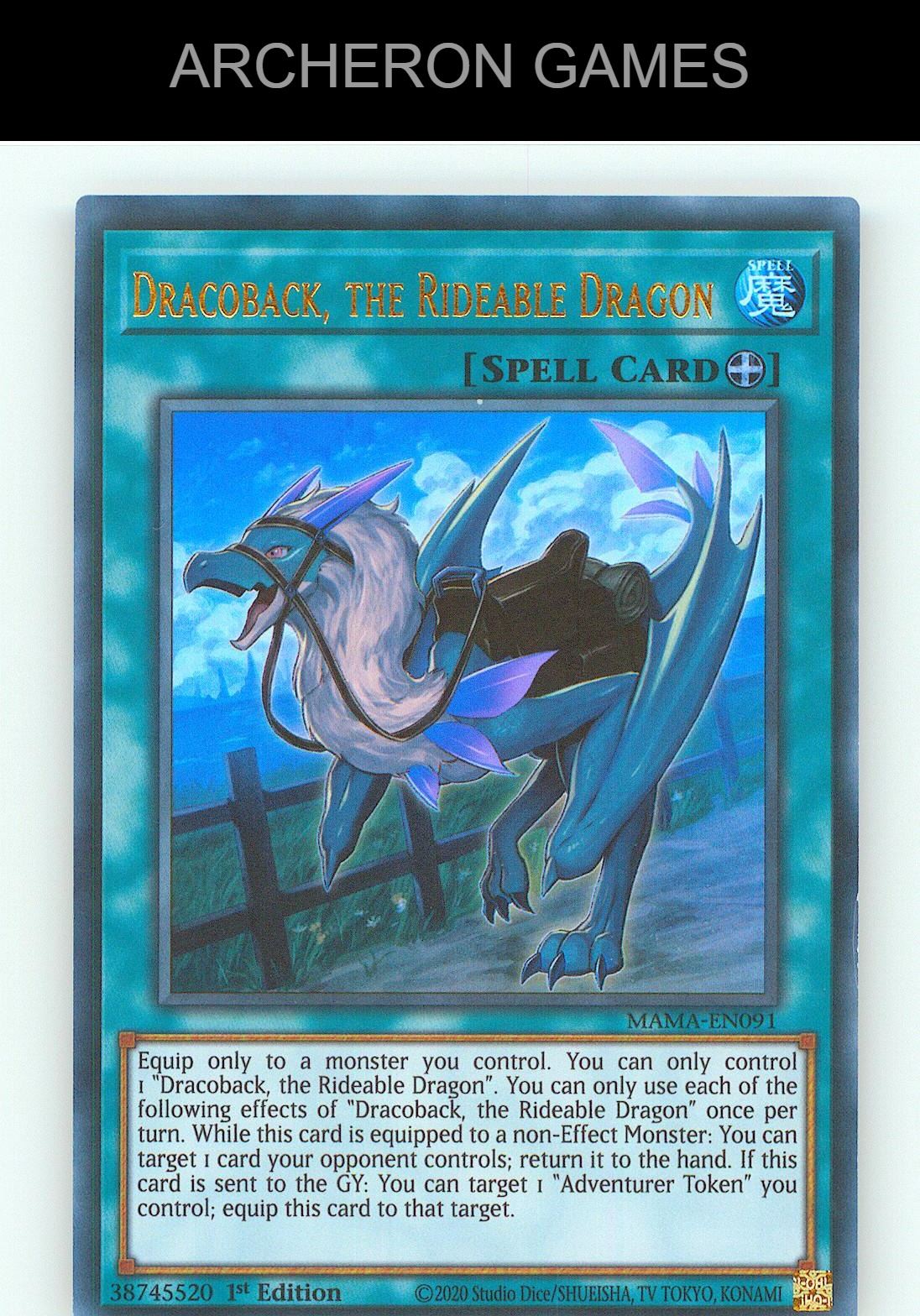 Dracoback, the Rideable Dragon UR YUGIOH Card 1st Edition