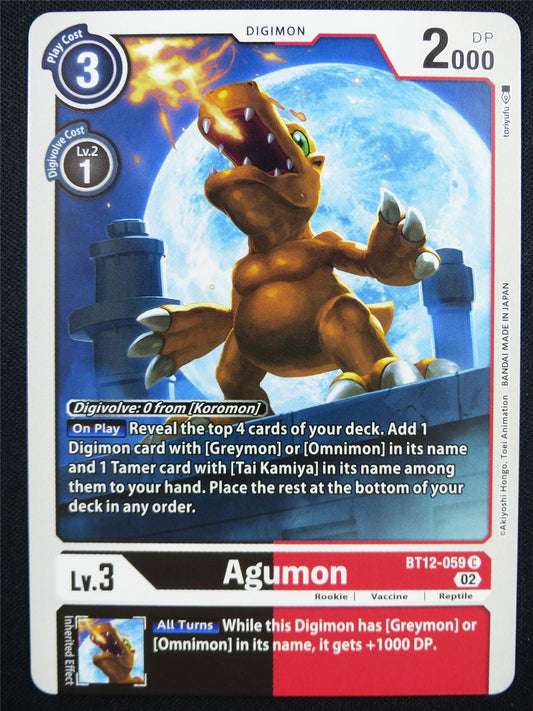 Agumon BT12-059 - Digimon Card #OP