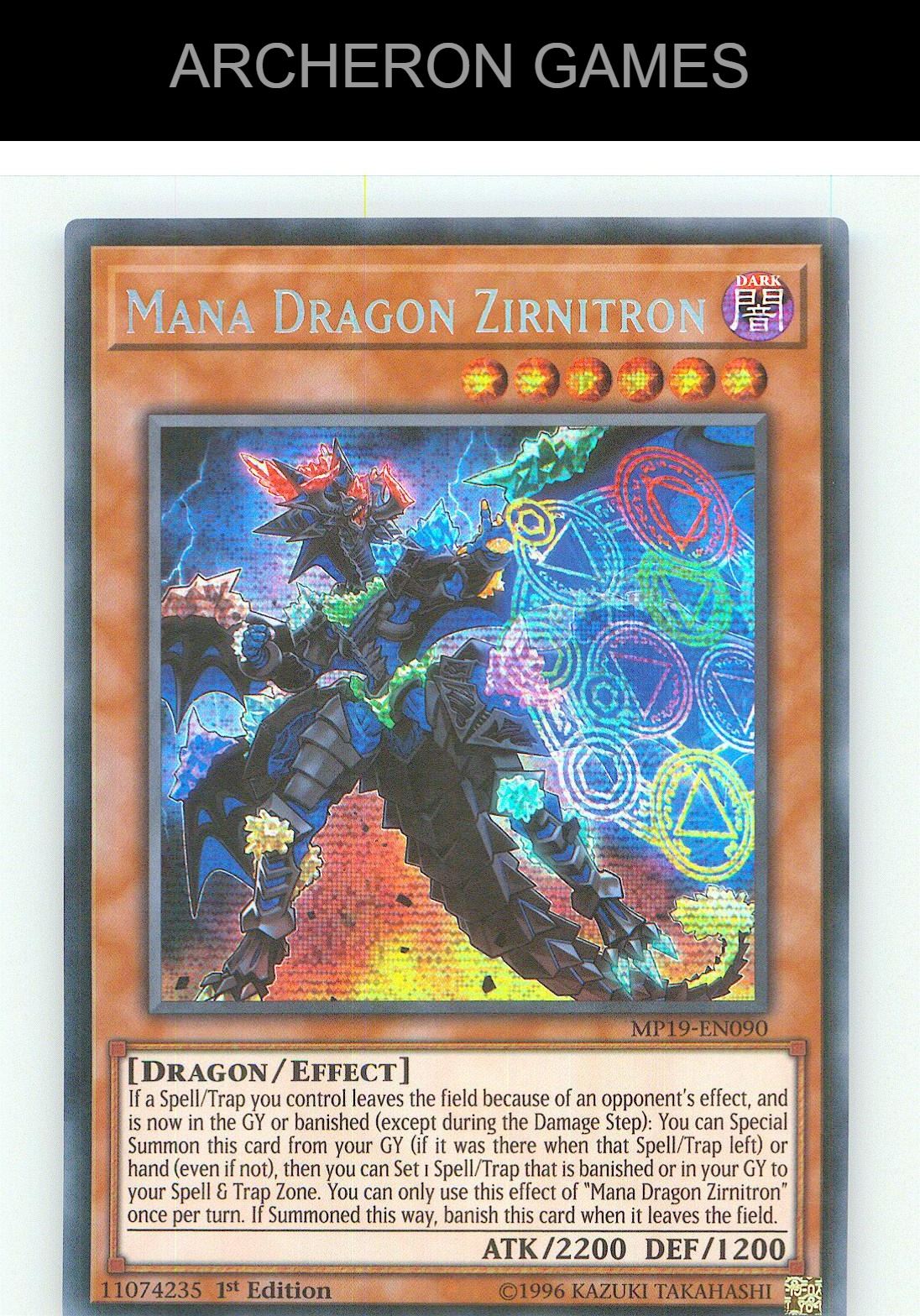 Mana Dragon Zirnitron Prismatic Secret Rare YUGIOH Card Unlimited
