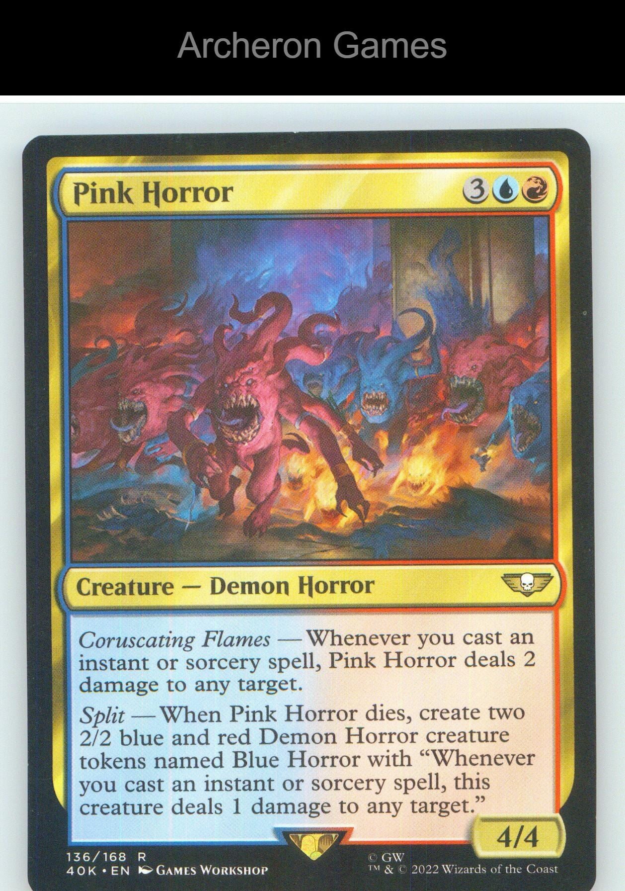 Pink Horror (Surge Foil) 136 R MTG Card NM/EX+