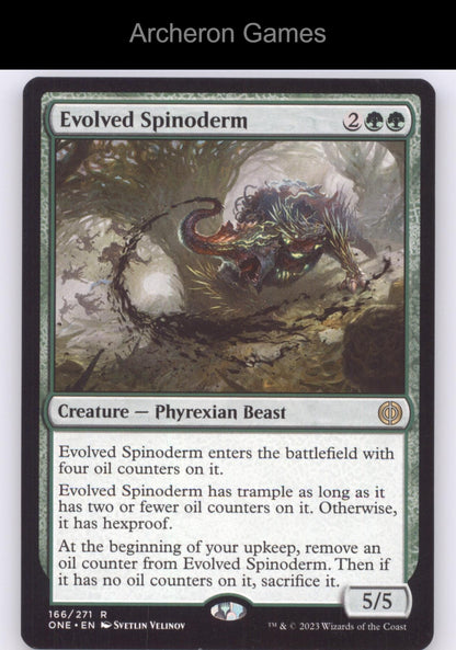 Evolved Spinoderm 166 R MTG Card Promo Pack: Phyrexia: All Will Be One