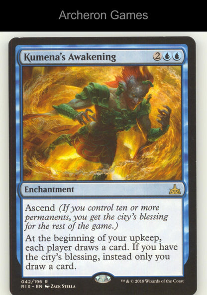 Kumena's Awakening 42 R MTG Card Rivals of Ixalan