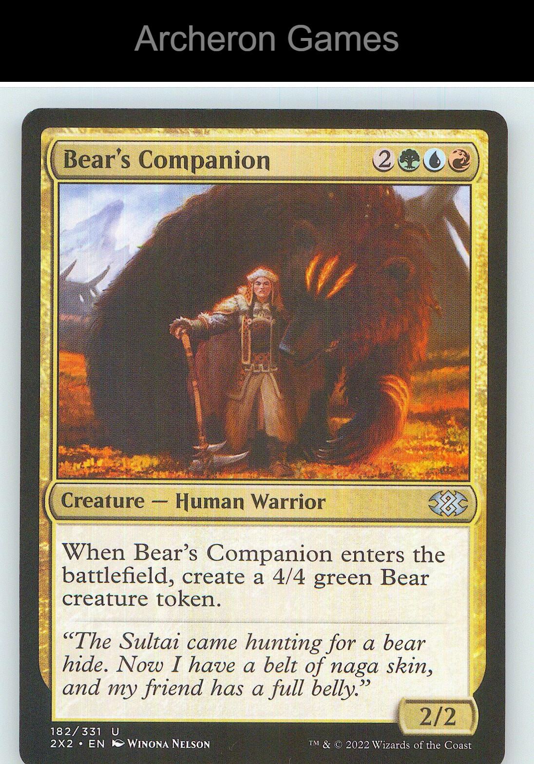 Bear's Companion 2X2 182 UC MTG Card NM/EX+