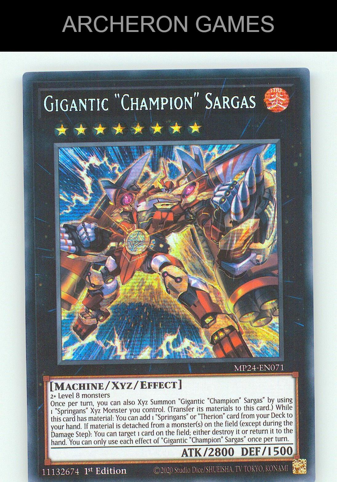 Gigantic "Champion" Sargas SEC YUGIOH Card