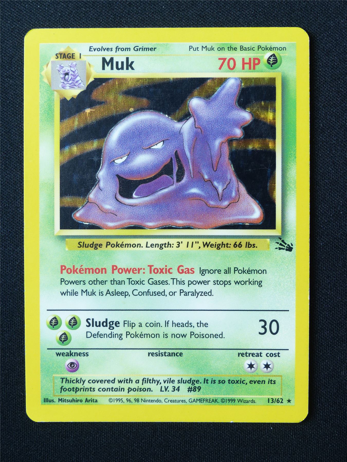 Muk 13/62 Holo Fossil - Pokemon Card #600