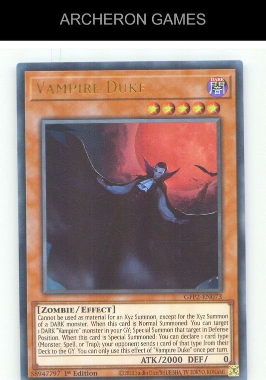 Vampire Duke UR YUGIOH Card 1st Edition