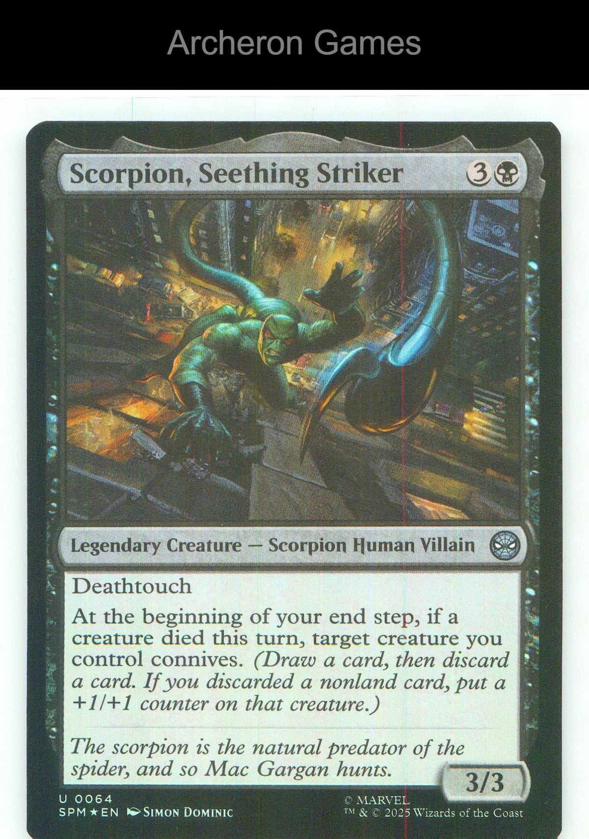 Scorpion, Seething Striker SPM 64 UC MTG Card NM/EX+ Foil